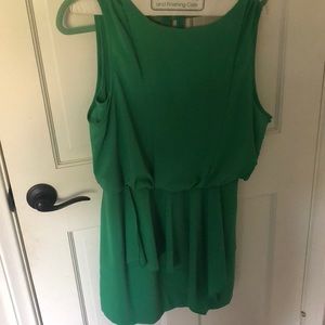 Green mini dress